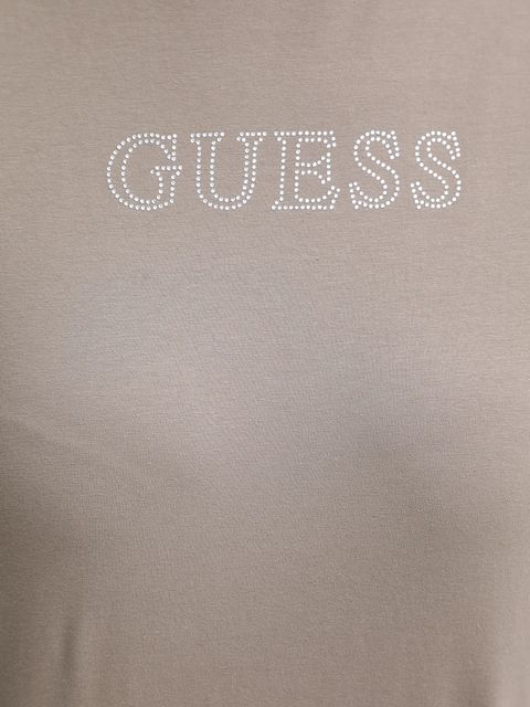 Guess t-shirt BRIANA damski kolor beżowy V3BI11 J1314