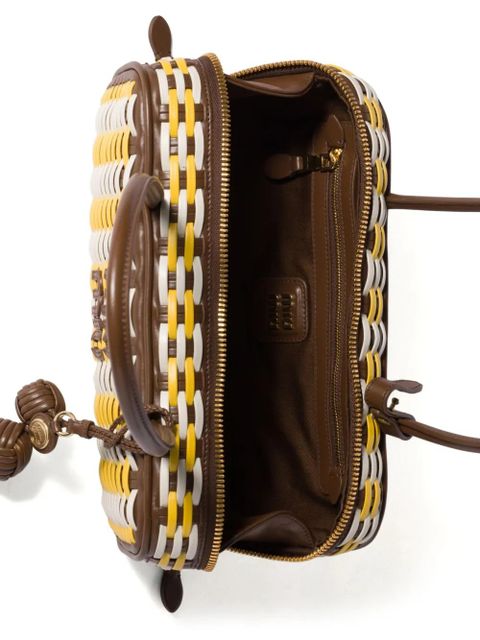 Miu Miu ´Beau woven-effect tote bag - Brown - zdjęcie produktu nr 2