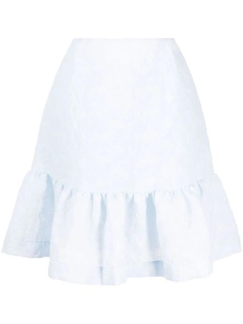 Simone Rocha flared-hem textured skirt - Blue - zdjęcie produktu nr 1