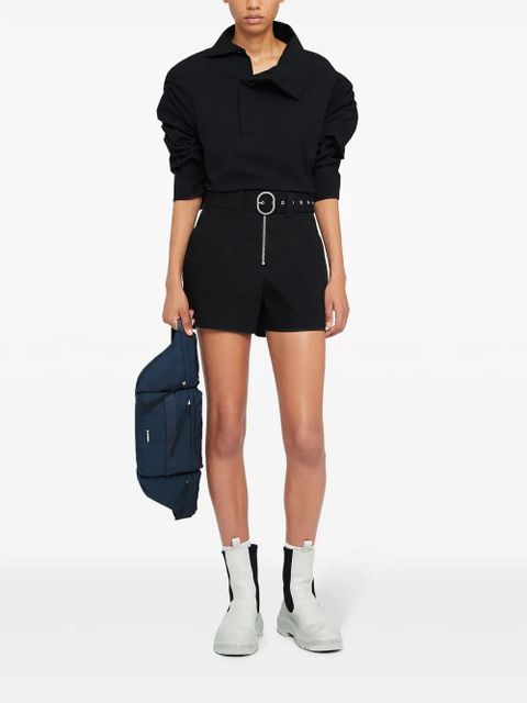 Jil Sander belted denim shorts - Black