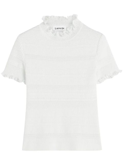 Lanvin cotton knitted T-shirt - White - zdjęcie produktu nr 1