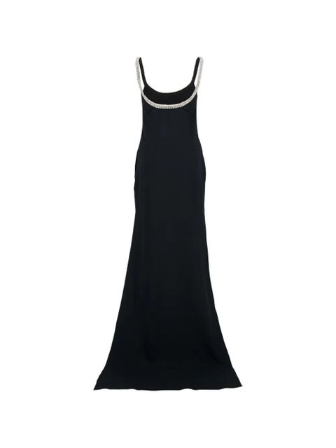 TOM FORD crystal asymmetrical-trawl maxi dress - Black - zdjęcie produktu nr 2