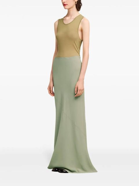 AMI Paris bias-cut maxi skirt - Green