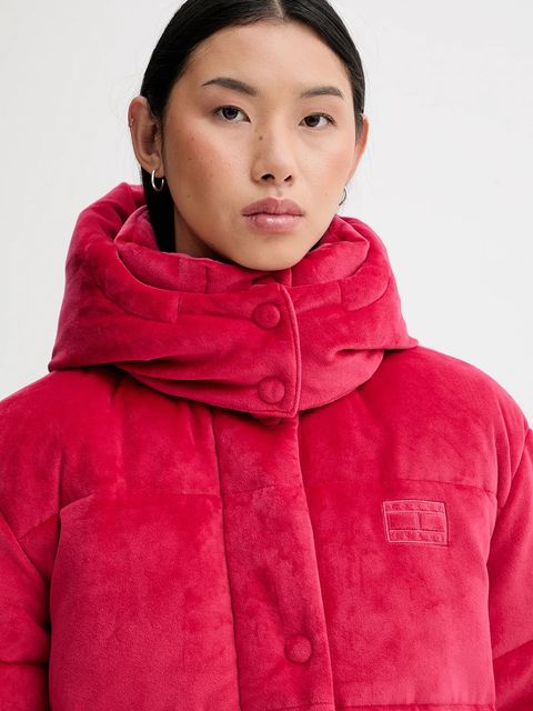 Tommy Jeans kurtka kolor różowy zimowa DW0DW21668