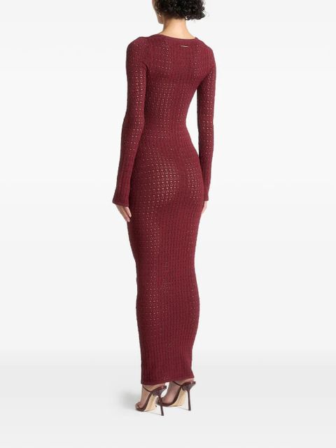 Manière De Voir knitted scoop neck maxi dress - Red