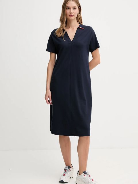 Tommy Hilfiger sukienka kolor granatowy mini prosta WW0WW46464 - zdjęcie produktu nr 1