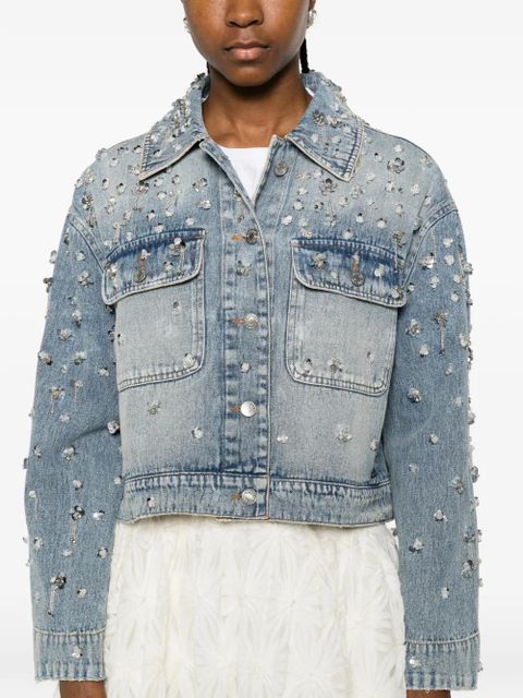 Simkhai Hollywood embellished chest-pocket jacket - Blue