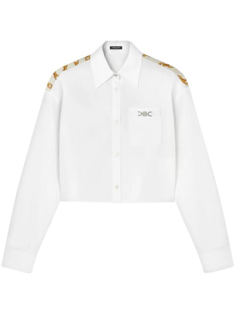 Versace Chain Stripes cropped shirt - White - zdjęcie produktu nr 1