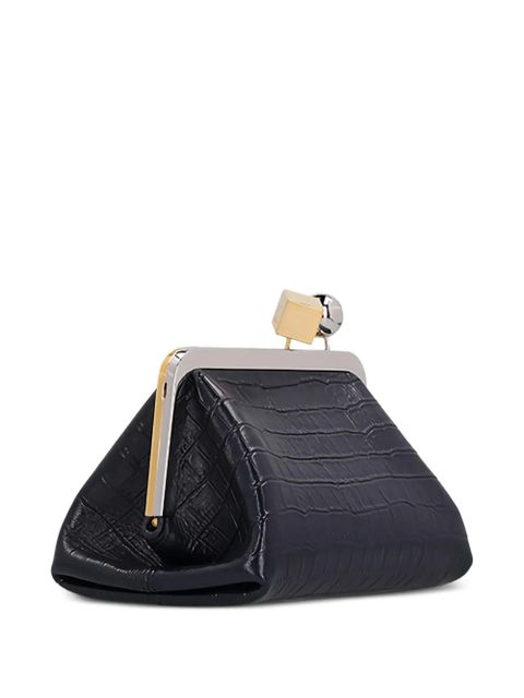 Jacquemus The Berlingot croc-effect shoulder-bag - Black - zdjęcie produktu nr 2