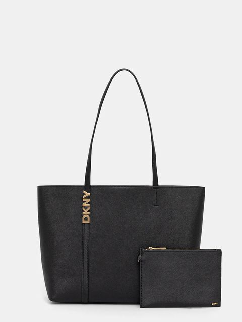 Dkny torebka skórzana kolor czarny R52AKG54 - zdjęcie produktu nr 1