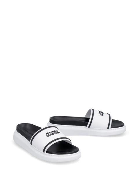 Alexander McQueen logo-debossed slides - White - zdjęcie produktu nr 2