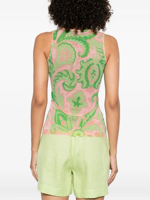 ETRO paisley-print sleeveless top - Green