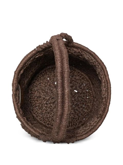 Tory Burch Ella hand-crocheted popcorn bucket bag - Brown