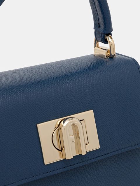 Furla torebka skórzana kolor niebieski WB00109.ARE000.6G000