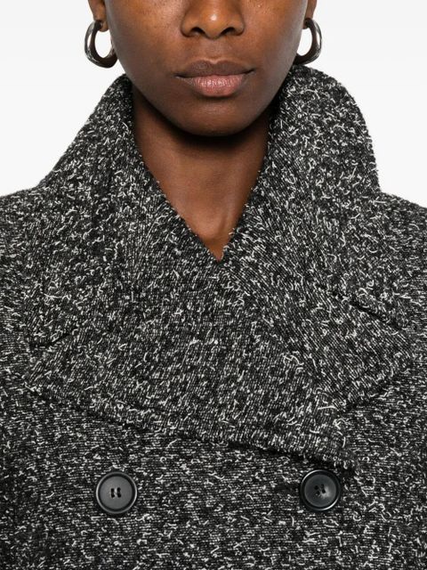 Sportmax double-breasted speckled coat - Black