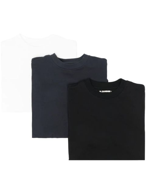 Jil Sander logo-patch cotton T-shirts (pack of three) - Black