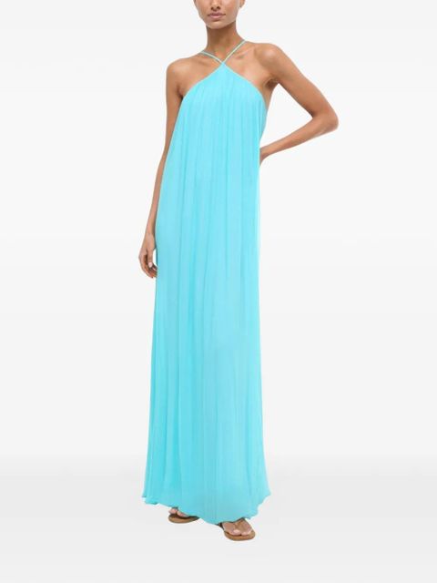 STAUD Dasha halterneck maxi dress - Blue - zdjęcie produktu nr 2