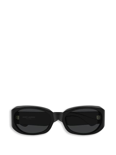 Saint Laurent Eyewear oval-frame sunglasses - Black - zdjęcie produktu nr 1