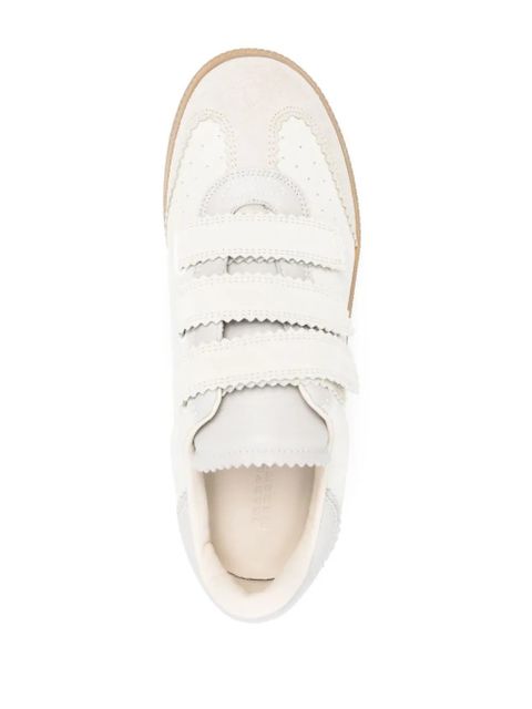 ISABEL MARANT Beth low-top leather sneakers - Neutrals
