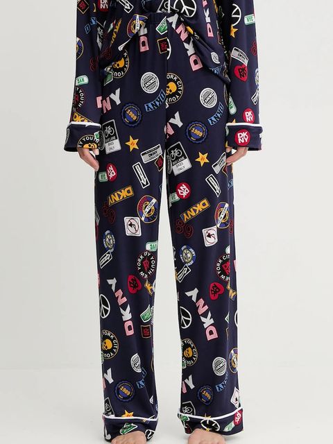 Dkny piżama damska kolor granatowy YI90076F