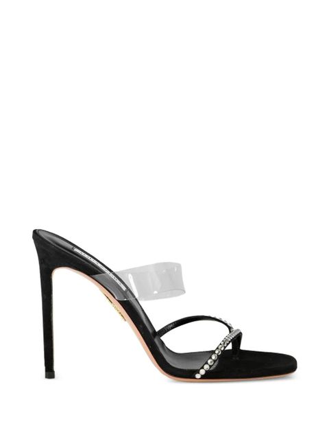 Aquazzura Movie rhinestone-strap sandals - Black - zdjęcie produktu nr 1