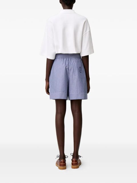Claudie Pierlot striped-waistband patterned shorts - White