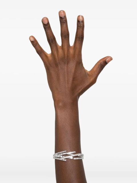 Swarovski Matrix crystal-embellished rhodium-plated bracelet - Silver - zdjęcie produktu nr 2