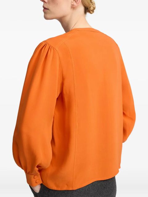 Yves Salomon puff-sleeve shirt - Orange - zdjęcie produktu nr 2