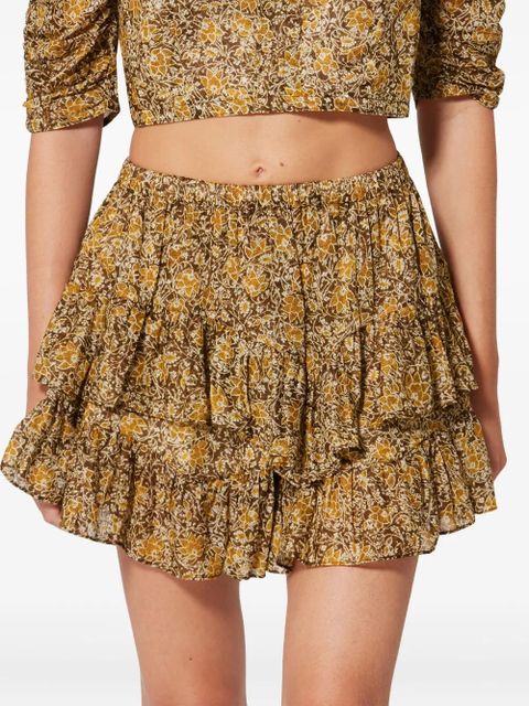 MARANT ÉTOILE Jocadia ruffled shorts - Brown - zdjęcie produktu nr 2