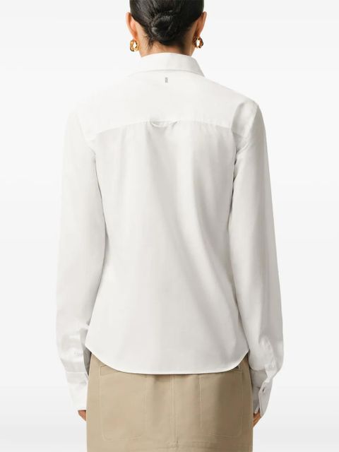 AMI Paris Sharp-collar fitted shirt - White