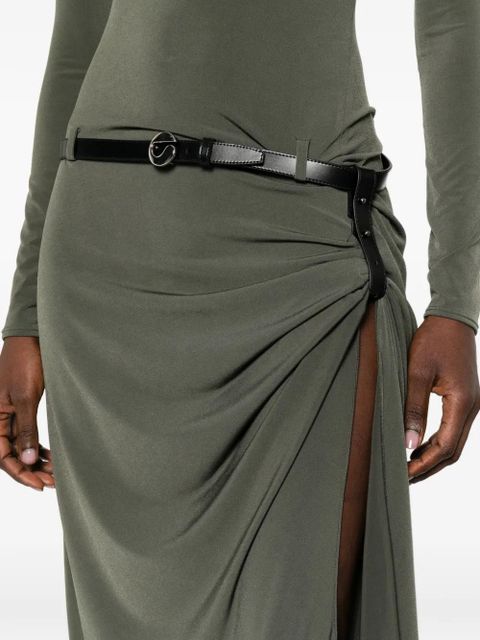 Coperni long-sleeve draped maxi dress - Green