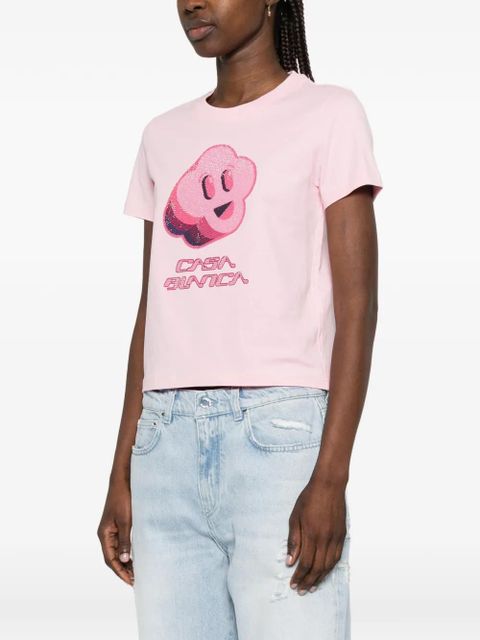 Casablanca graphic-print T-shirt - Pink