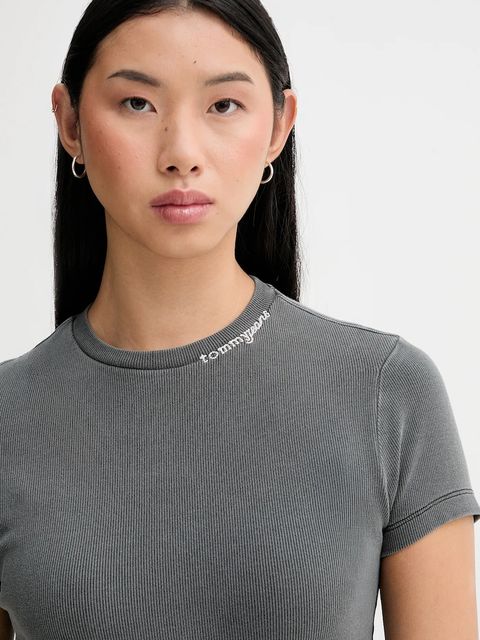 Tommy Jeans t-shirt damski kolor szary DW0DW22079 - zdjęcie produktu nr 2