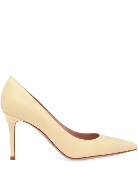 Gianvito Rossi 85mm leather pumps - Neutrals - zdjęcie produktu nr 1
