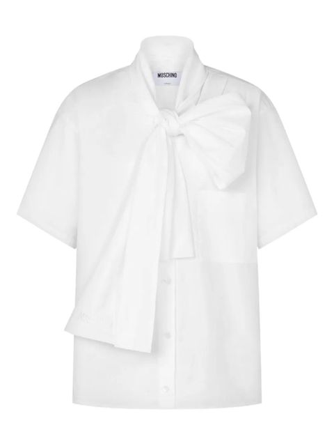 Moschino bow-detail chest-pocket shirt - White - zdjęcie produktu nr 1