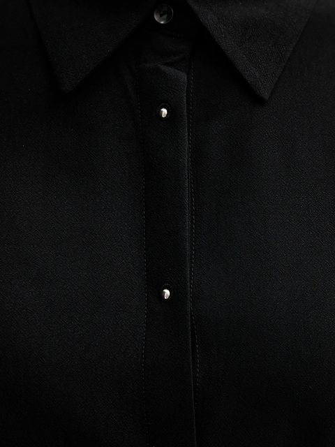 United Colors of Benetton koszula damska kolor czarny regular z kołnierzykiem klasycznym 55M1DQ0CP