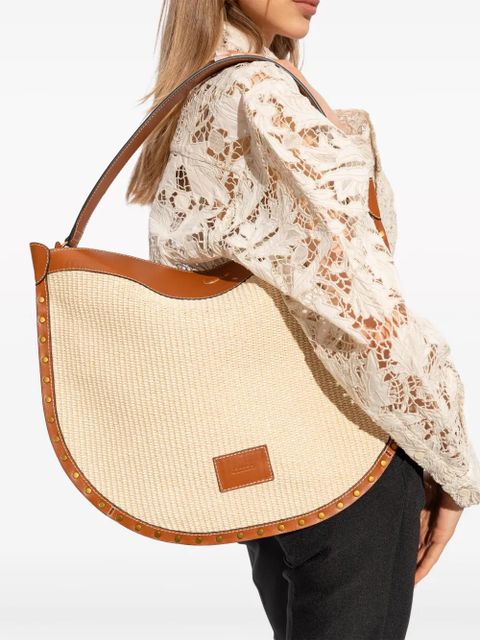 ISABEL MARANT Oskan wicker handbag - Neutrals - zdjęcie produktu nr 2