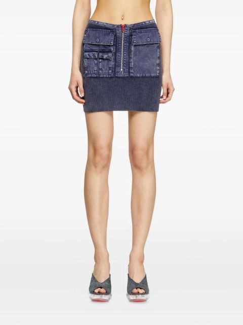 Diesel M-Meryn zip-front pocket mini skirt - Blue - zdjęcie produktu nr 2