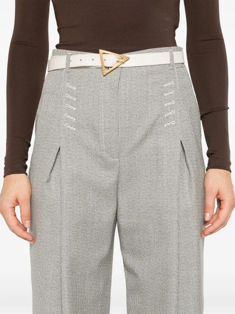 FENDI micro check trousers - Black