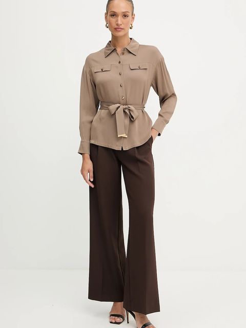 Marciano by Guess koszula ANITA damska kolor brązowy relaxed z kołnierzykiem klasycznym 5YGH13 7356A - zdjęcie produktu nr 2