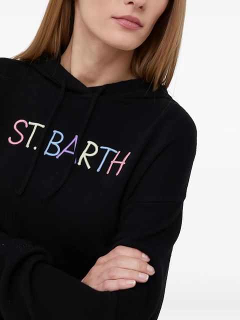 MC2 Saint Barth logo-embroidered hoodie - Black
