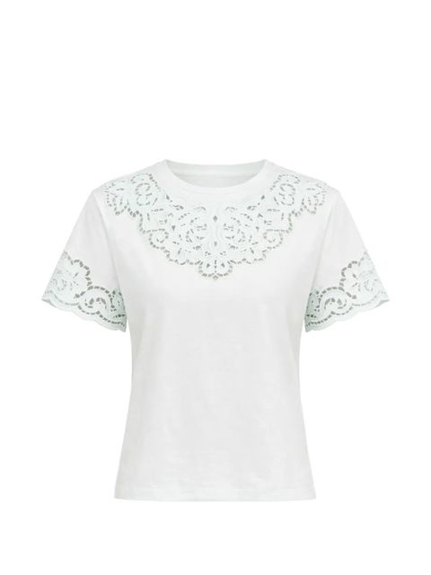 TWINSET lace details T-shirt - White - zdjęcie produktu nr 1