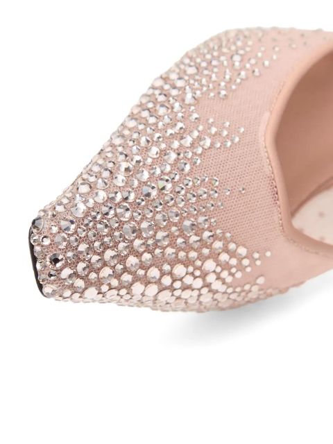 Jimmy Choo 65mm crystal-embellished mules - Pink
