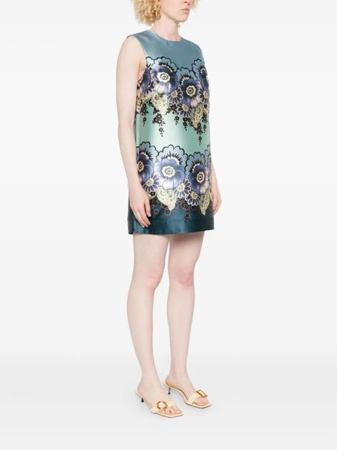 ALEMAIS floral-print sleeveless dress - Blue