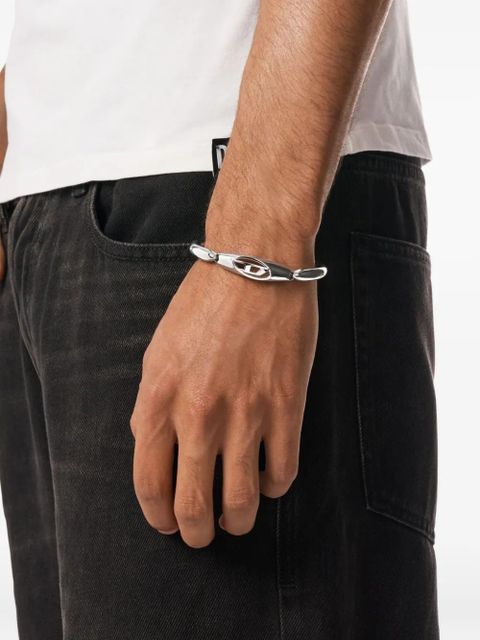 Diesel cutout oval logo bracelet - Silver - zdjęcie produktu nr 2