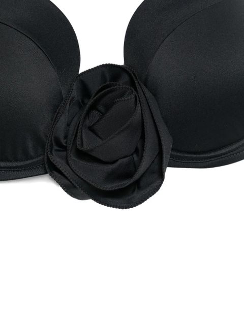 Moschino floral-appliqué halterneck bikini top - Black - zdjęcie produktu nr 2