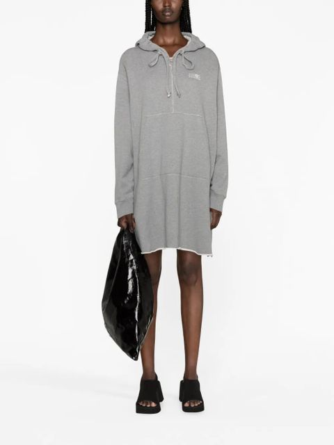 MM6 Maison Margiela logo-print cotton hoodie dress - Grey - zdjęcie produktu nr 2