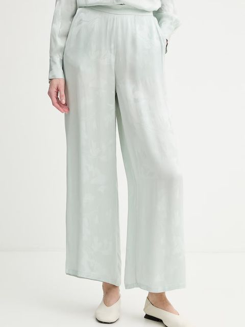 Calvin Klein spodnie wide leg damskie z wiskozy - zdjęcie produktu nr 1