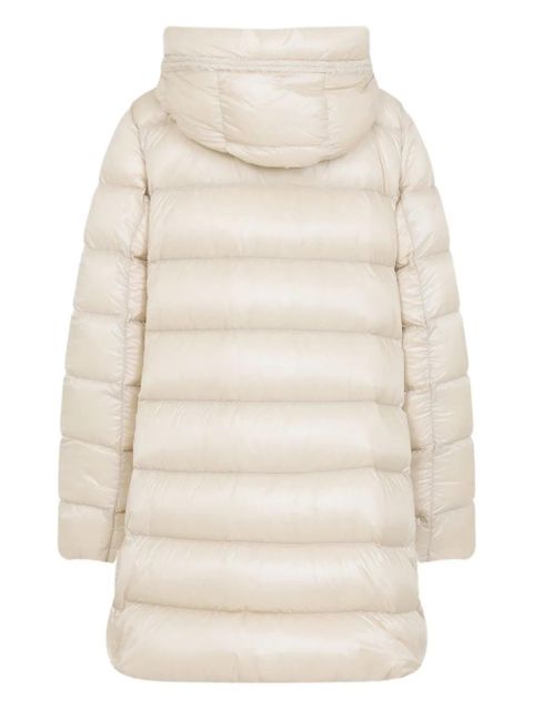 Moncler hooded quilted coat - White