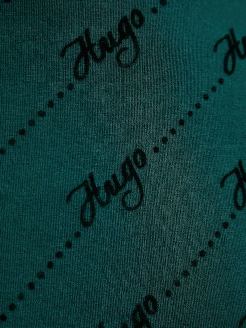 HUGO bluza damska kolor zielony wzorzysta 50545210